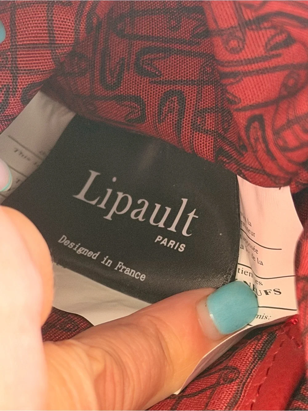 Lipault red tote